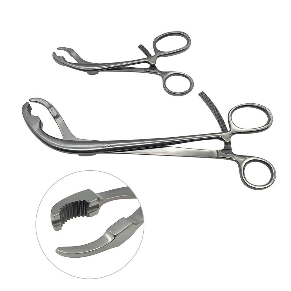 2Pcs Orthopedic Bone Holding Forceps – Self-Centering Surgical Pliers Instrument